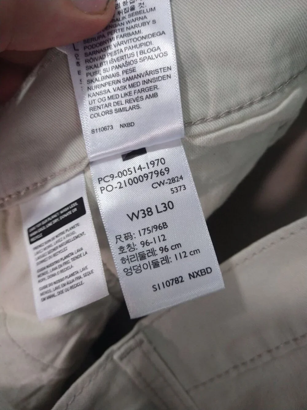 Levis 514 Jeans Mens 38x30 White Denim Slim Straight Cotton Dark Wash White Tab